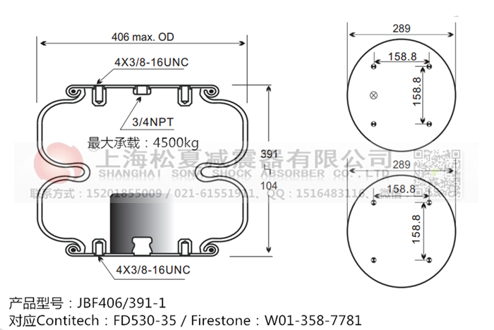 JBF406/391-2橡膠<a href='http://m.yuker.com.cn/' target='_blank'><u>空氣彈簧</u></a>